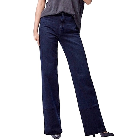 J BRAND Mid Rise Straight Wide Leg Dark Wash Jeans - Picture 1 of 11
